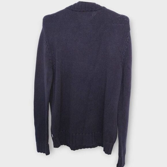 Lauren‎ Ralph Lauren Womens Sweater Sz Large Navy Cotton Nautical Coastal Preppy - Picture 2 of 9